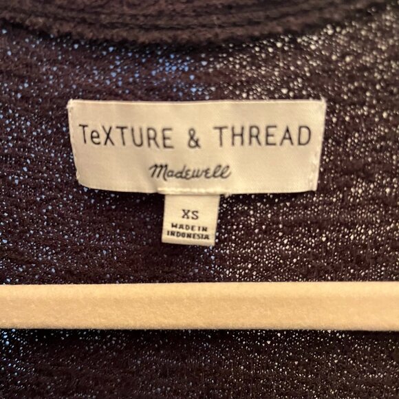 Madewell Texture & Thread Black Wrap top - Picture 4 of 4